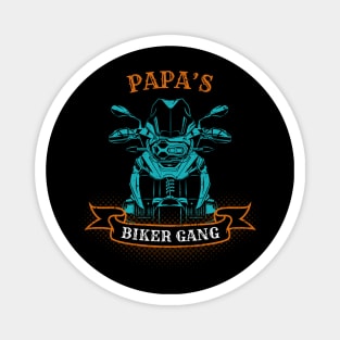 Papa's Biker Gang Father's Day Magnet